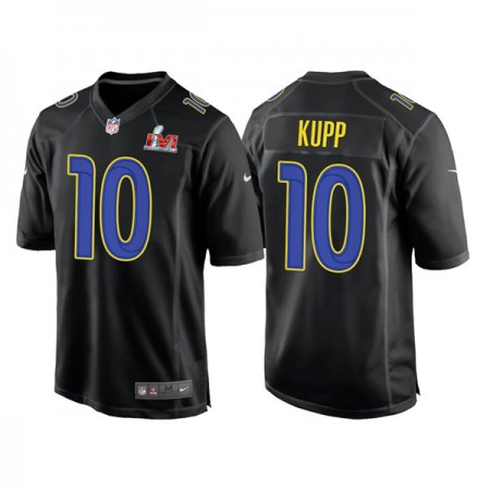 Tröjor Los Angeles Rams Cooper Kupp 10 Game Svart 2022 Super Bowl LVI - Män Tröjor Los Angeles Rams Cooper Kupp 10 Game Svart 2022 Super Bowl LVI - Män